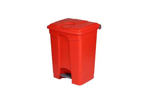 Poubelle rectangulaire à pédale 70l - 495x412x673mm