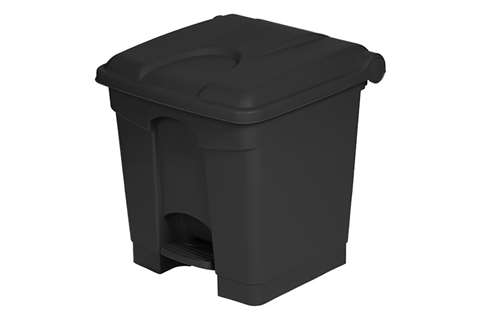 Rechteckiger Tretabfalleimer 30l - 410x398x435mm - 50% Recyclingmaterial