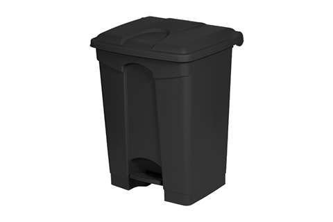 Poubelle rectangulaire à pédale 70l - 495x412x673mm - 50% recyclé