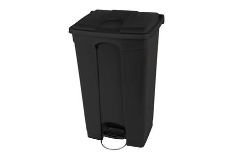 Poubelle rectangulaire à pédale 90l - 500x412x820mm - 50% recyclé