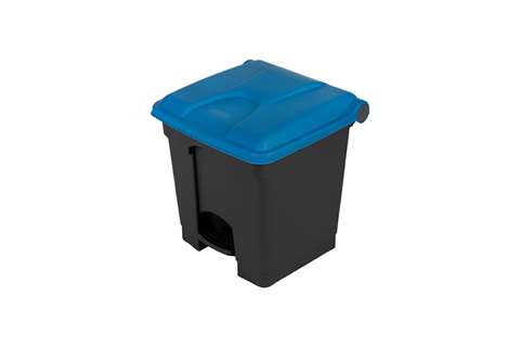 Rechteckiger Tretabfalleimer 30l - Recyclingkörper + Deckel 410x398x435mm