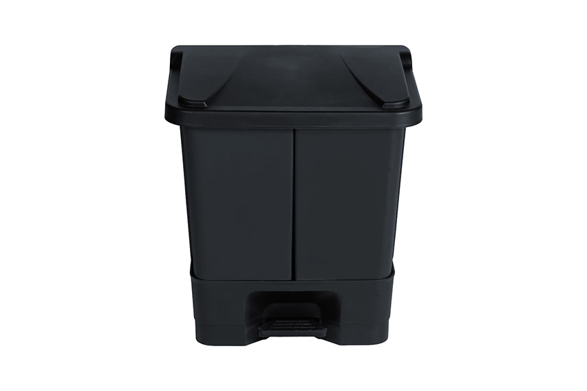 Rectangular pedal bin 20L - double inner bucket - 360x330x430mm 