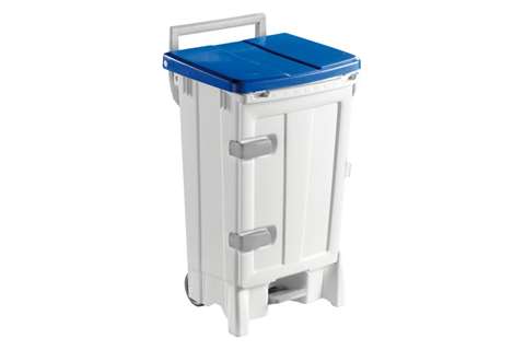 Pedal-mülltonne mit Pedal & Tür - 90l - Auf Rollen
