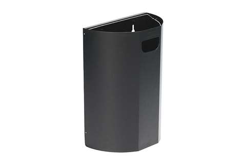 Poubelle murale demi-ronde - 20l - 350x190x495mm - incl. fixation murale