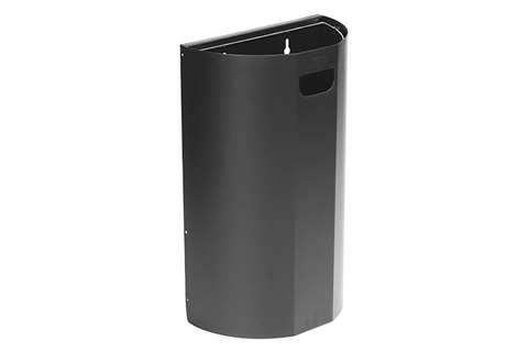 Poubelle murale demi-ronde - 40l - 350x190x495mm - incl. fixation murale